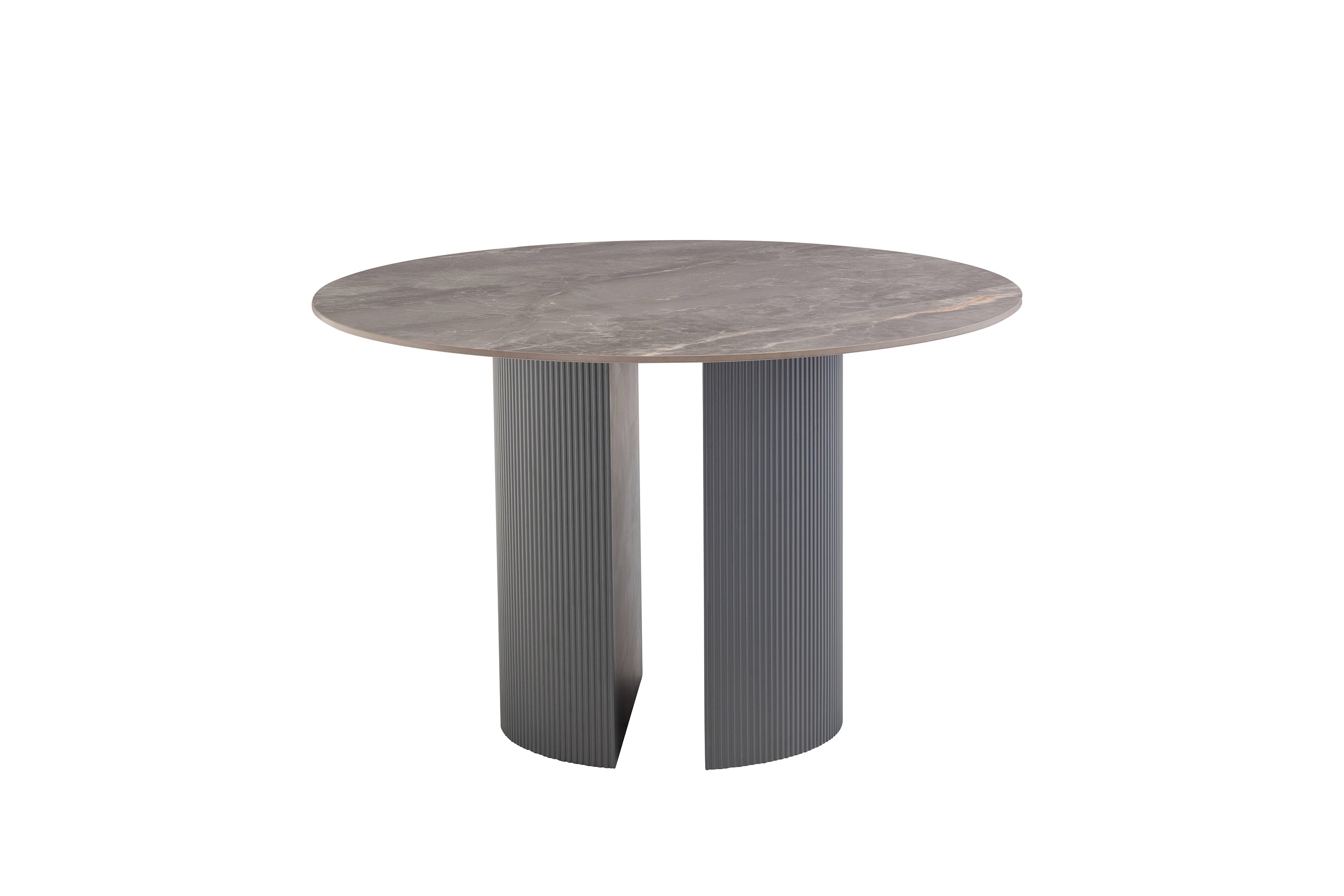 Bossetti 1.2m Round Dining Table - Grey Stone