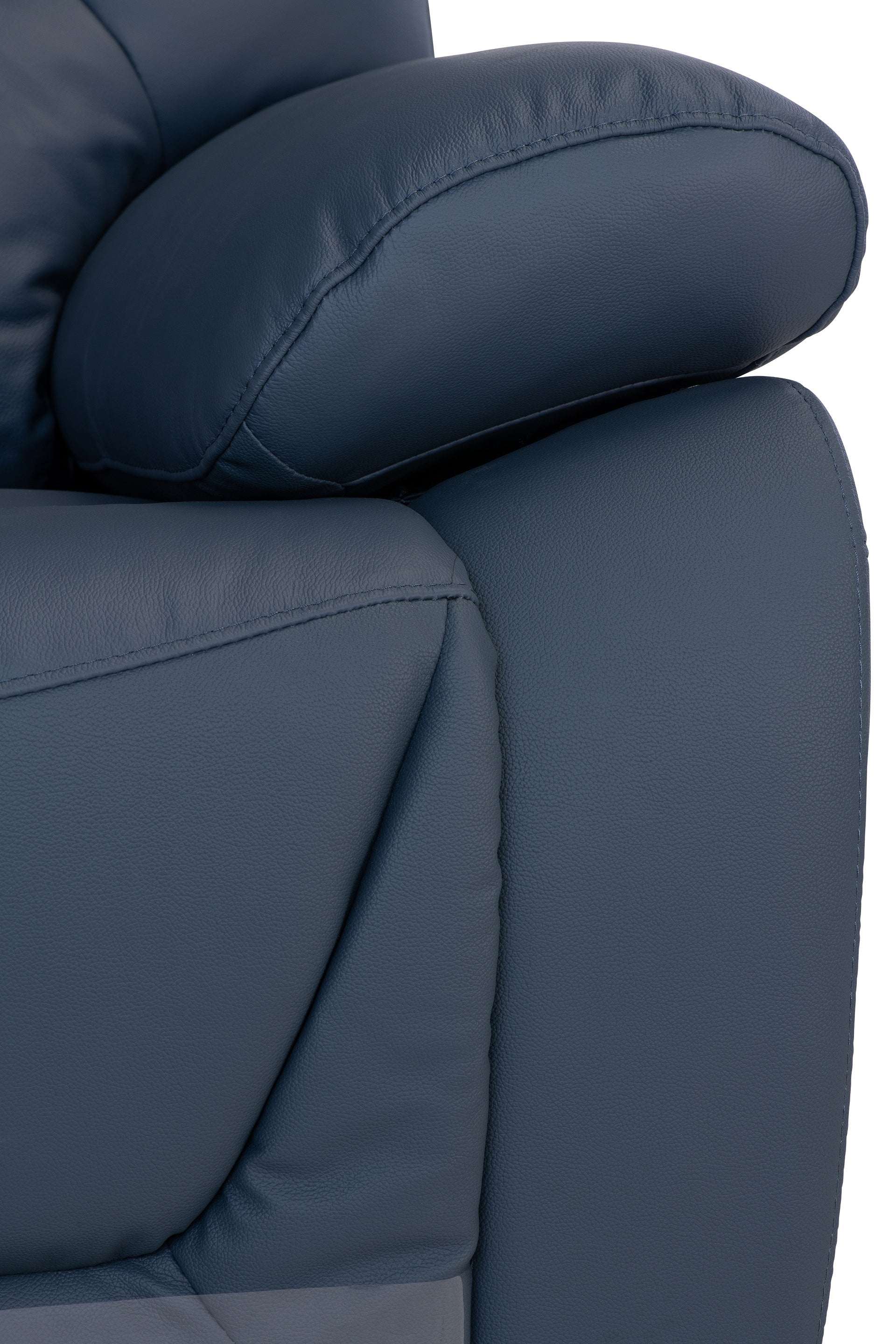 Darah Leather Electric Recliner - Blue