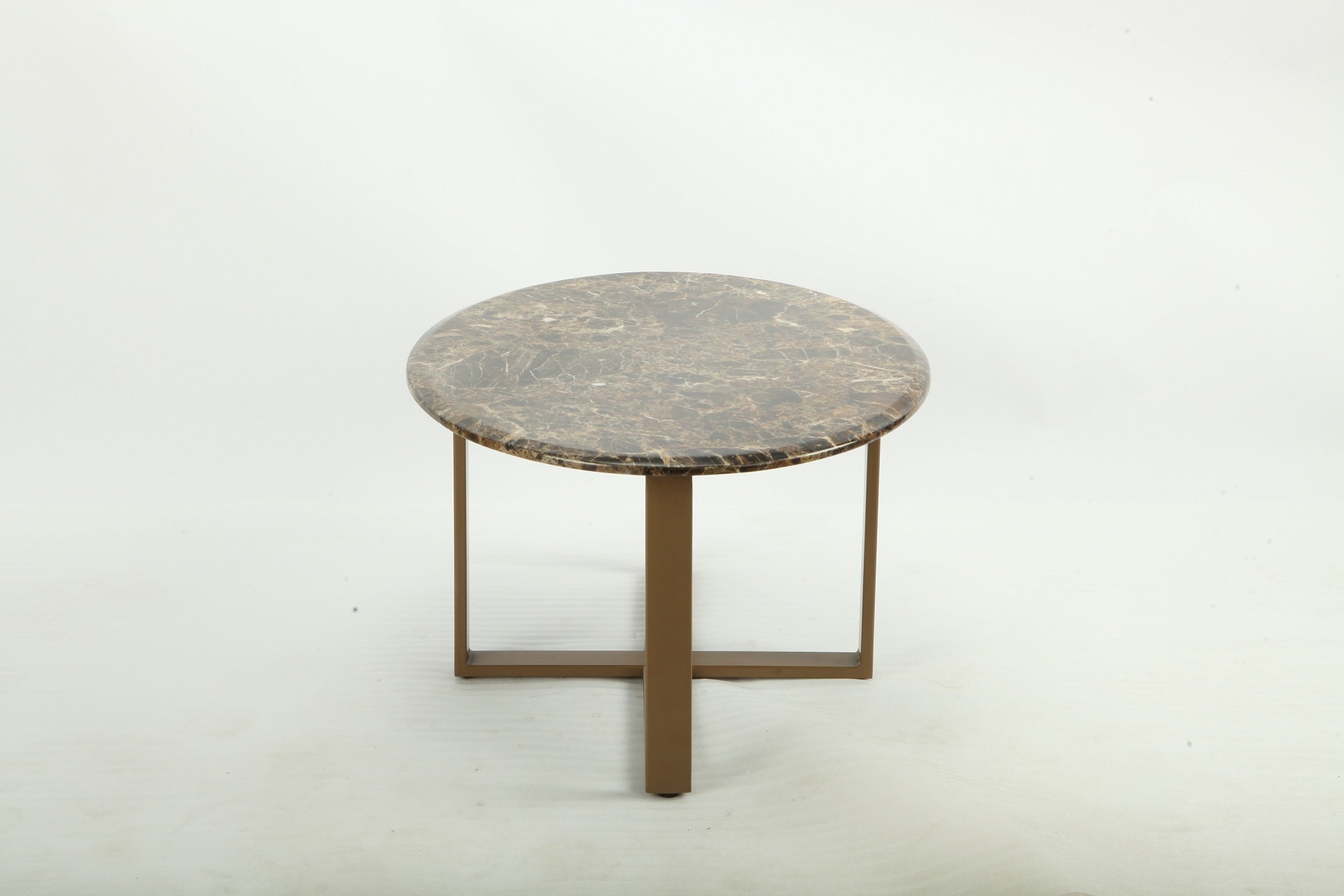 Serena Coffee Table - Sienna Marble Style Top/ Brushed Brass Leg