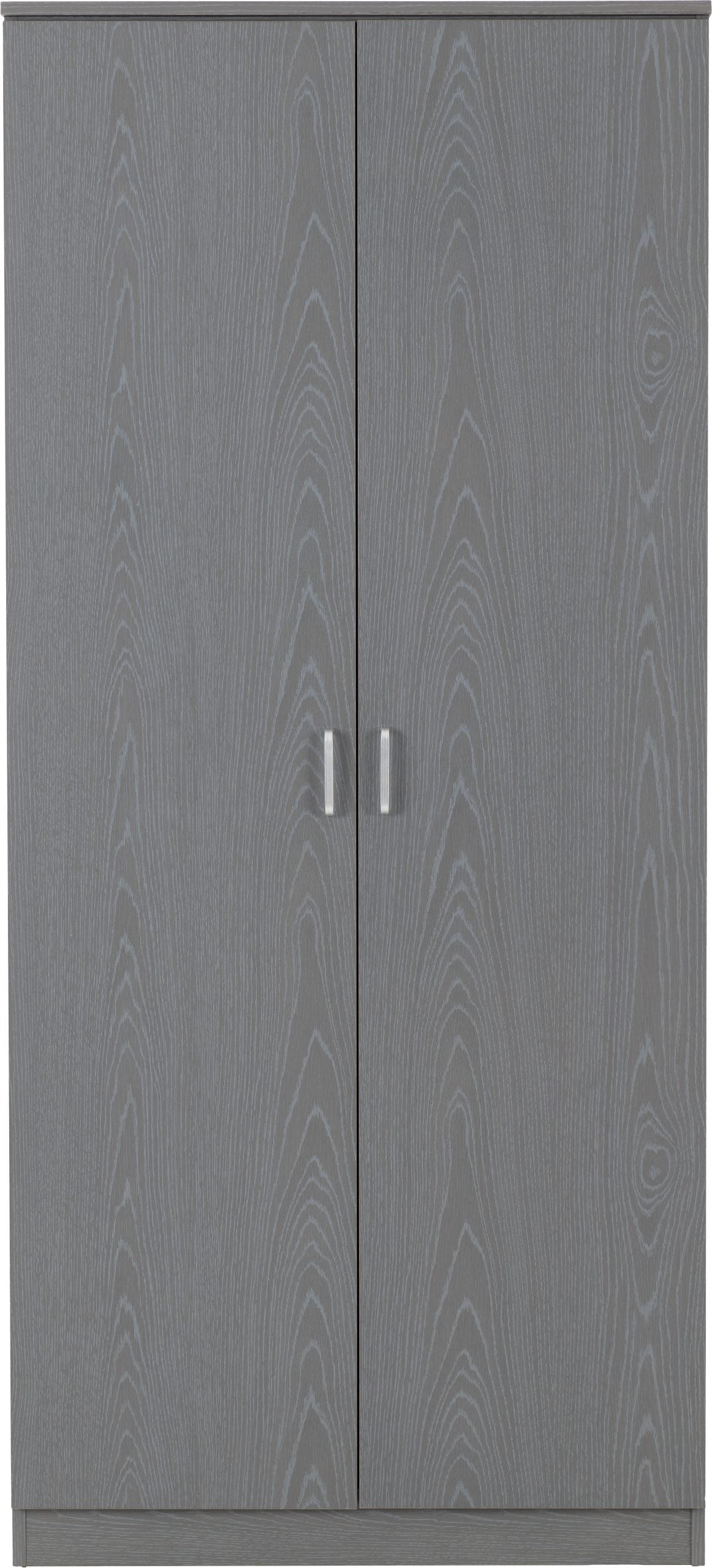 2 door grey wardrobe