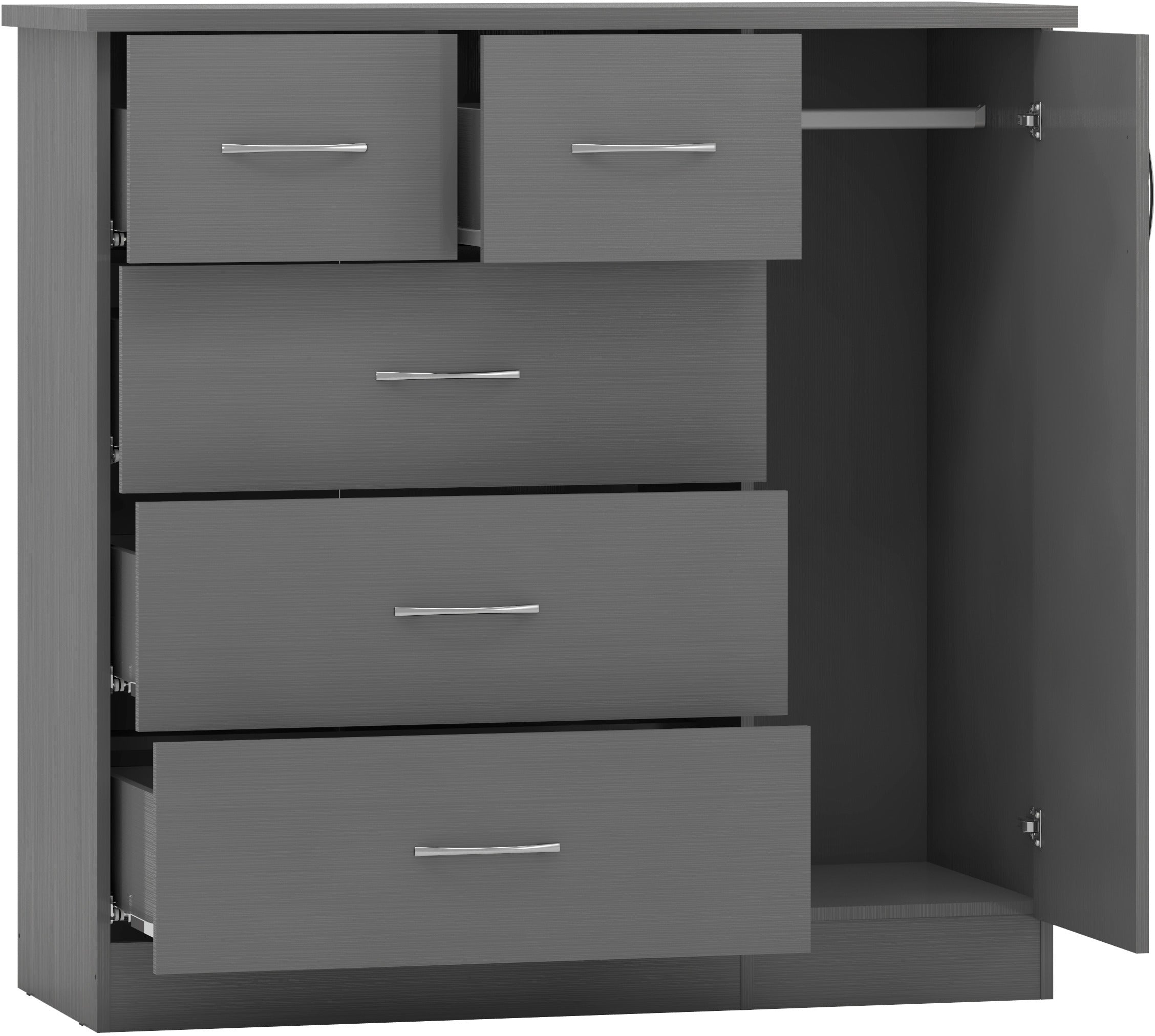 5 drawer low wardrobe